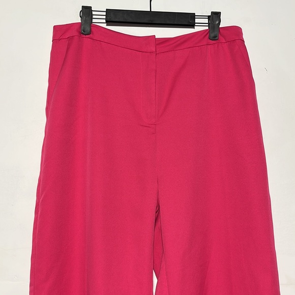 NEW Nasty Gal Hot Pink Tailored High Waisted Wide Leg Pants Size 10 - Picture 3 of 7